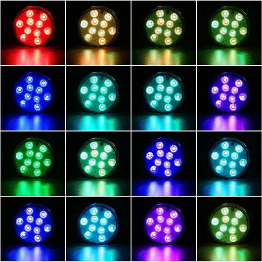 Luces LED Sumergibles Multicolor con Mando - AquaLuxe™
