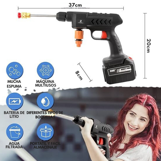 Pistola de Alta Presión Portátil de Doble Batería - AquaForce