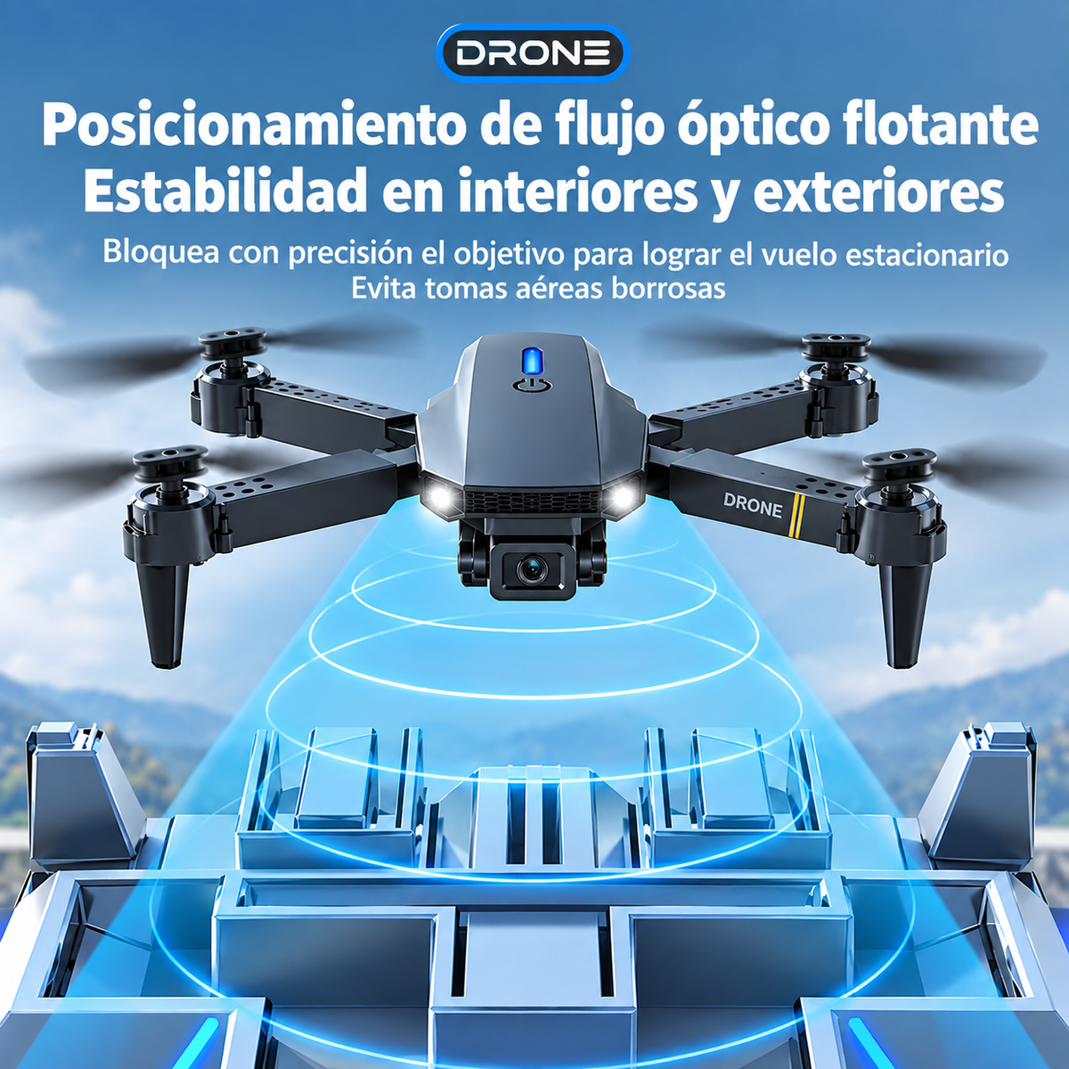 Dron con doble cámara 4K + Maletín Gratis + Batería Extra - Skyron
