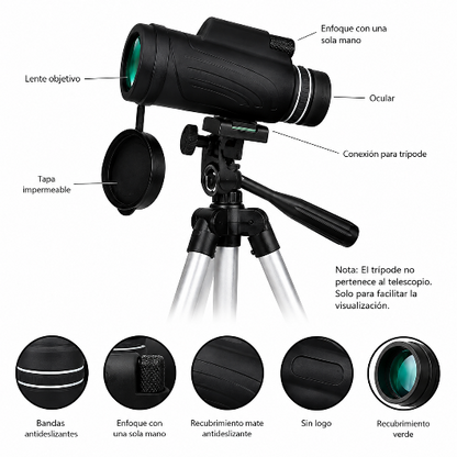 Telescopio Monocular con Soporte para Móvil - NovaScope