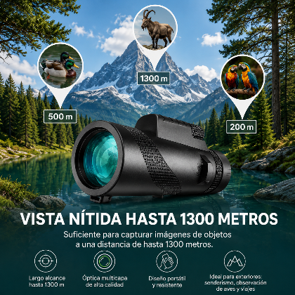 Telescopio Monocular con Soporte para Móvil - NovaScope