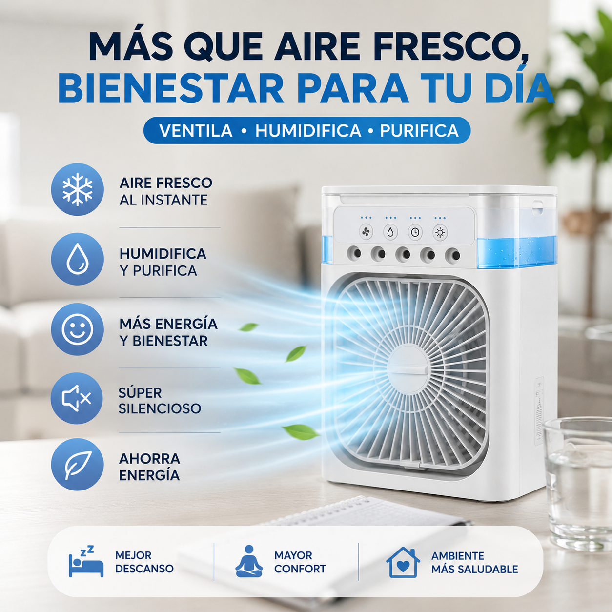 Ventilador humidificador de nebulización - Aerolux ™