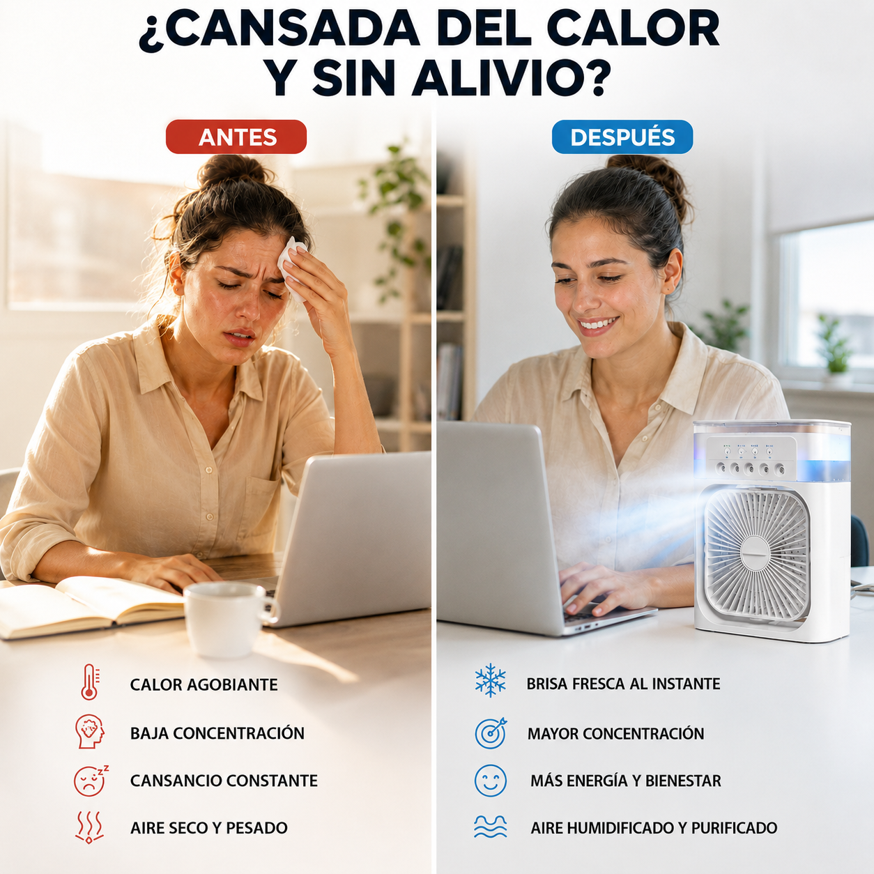 Ventilador humidificador de nebulización - Aerolux ™