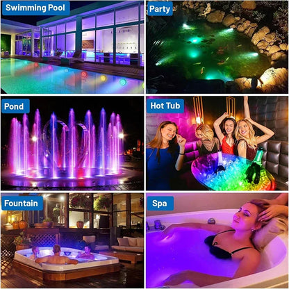 Luces LED Sumergibles Multicolor con Mando - AquaLuxe™