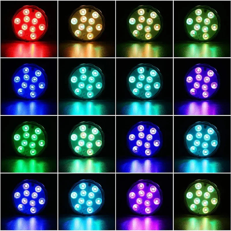 Luces LED Sumergibles Multicolor con Mando - AquaLuxe™