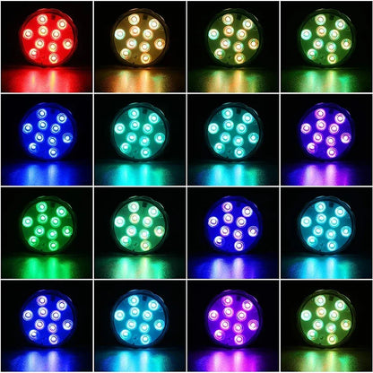 Luces LED Sumergibles Multicolor con Mando - AquaLuxe™