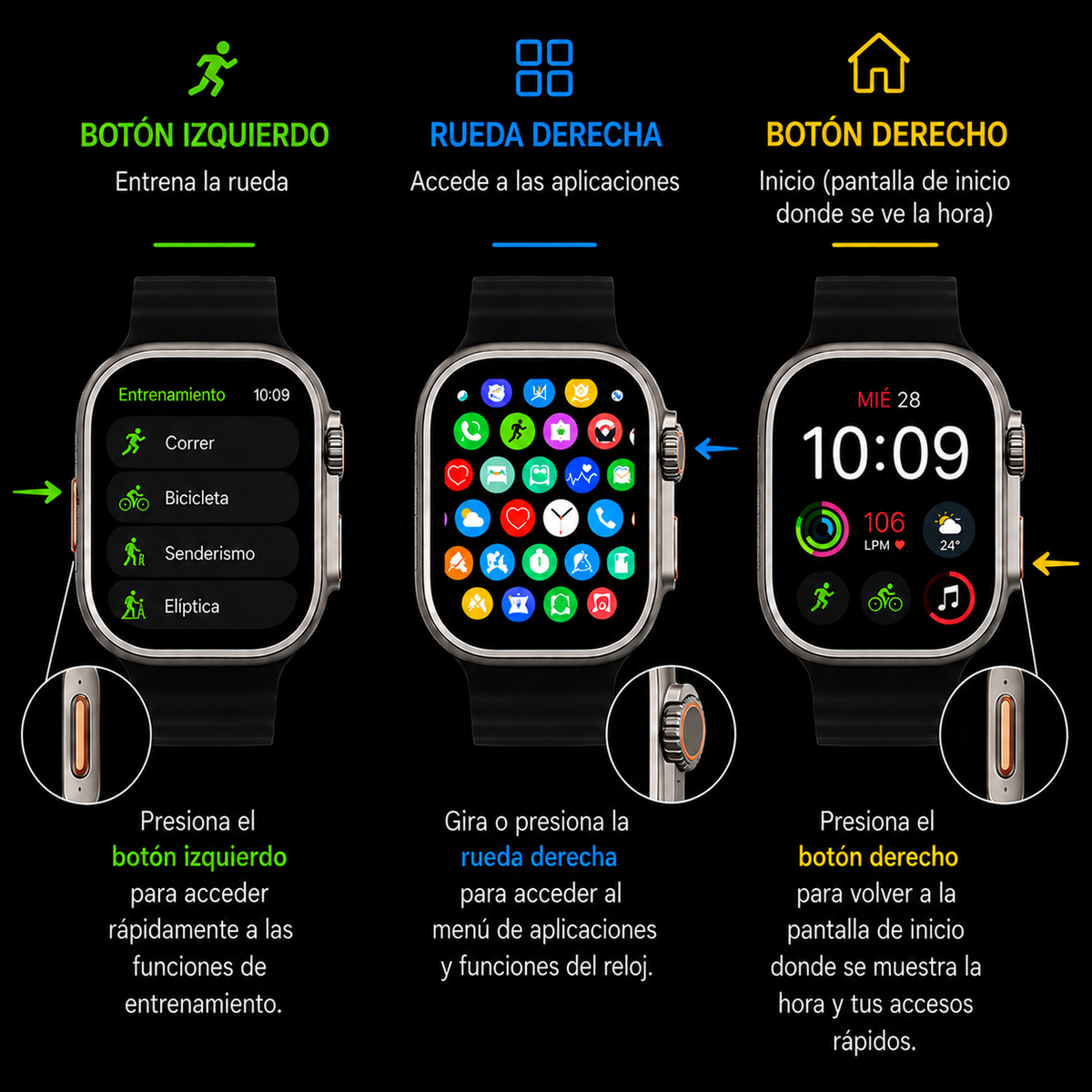 Pack Smartwatch Ultra + Auriculares AirBeat Pro + 2 Correas - Max Pack