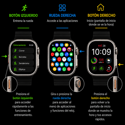 Pack Smartwatch Ultra + Auriculares AirBeat Pro + 2 Correas - Max Pack