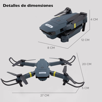 Dron con doble cámara 4K + Maletín Gratis + Batería Extra - Skyron