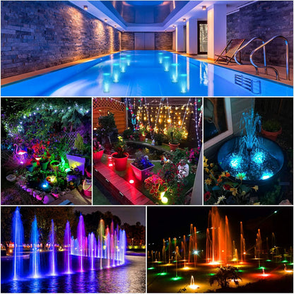 Luces LED Sumergibles Multicolor con Mando - AquaLuxe™