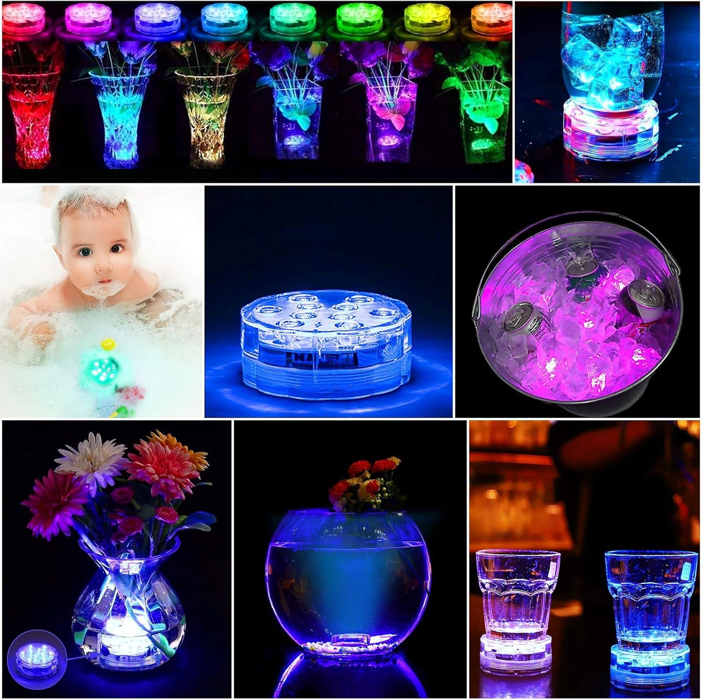 Luces LED Sumergibles Multicolor con Mando - AquaLuxe™