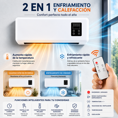 Mini aire acondicionado portátil 2 en 1 -  Aerolux™