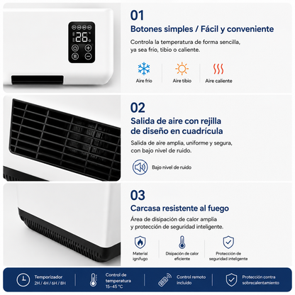 Mini aire acondicionado portátil 2 en 1 -  Aerolux™